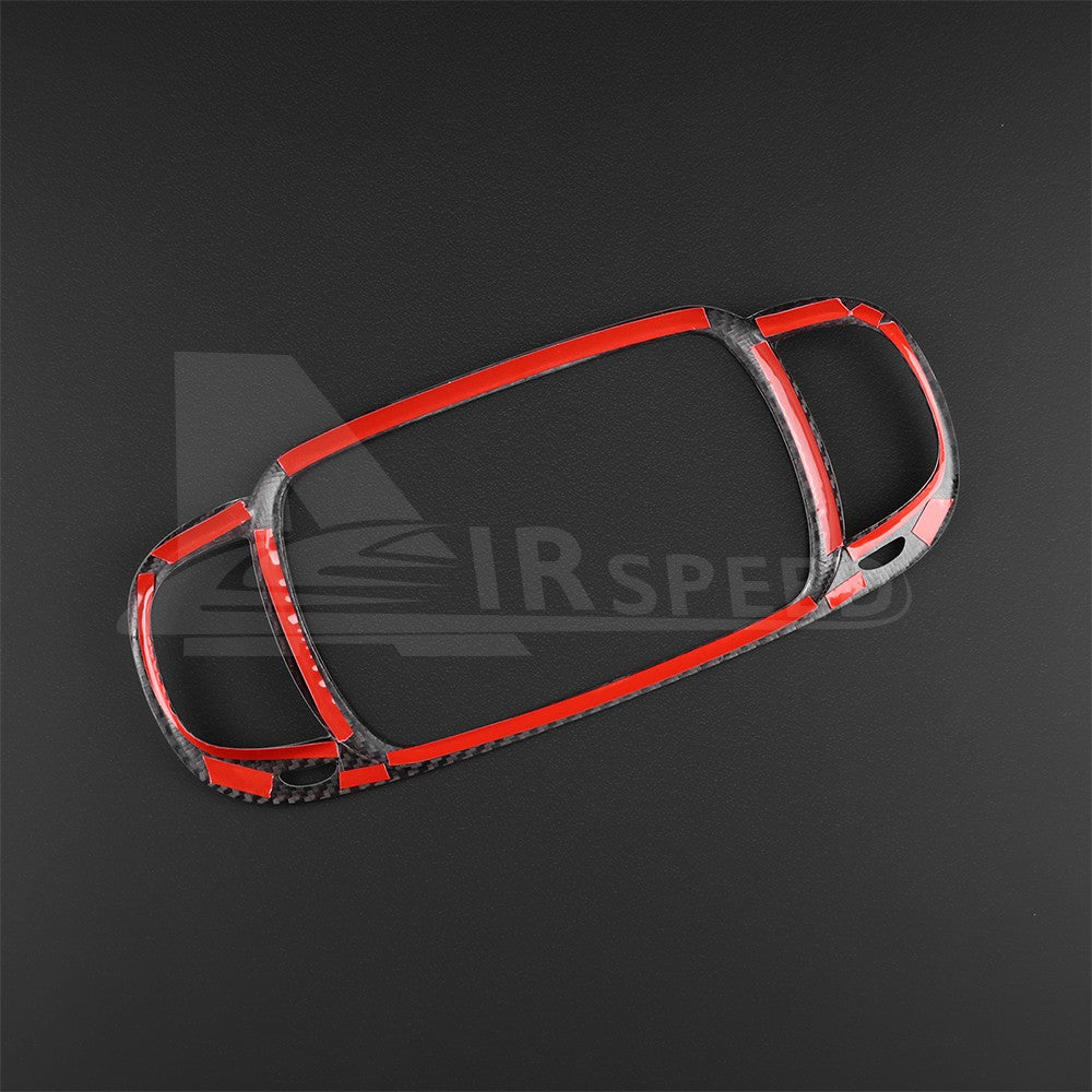 Center Screen Frame Cover For FIAT 500 Abarth 595 695 2016-2024 Carbon Fiber - detail view 11