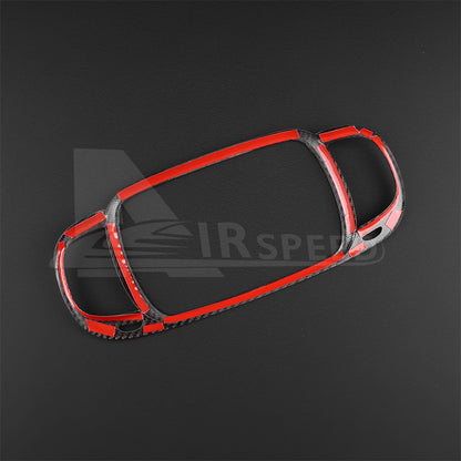 Center Screen Frame Cover For FIAT 500 Abarth 595 695 2016-2024 Carbon Fiber - detail view 11
