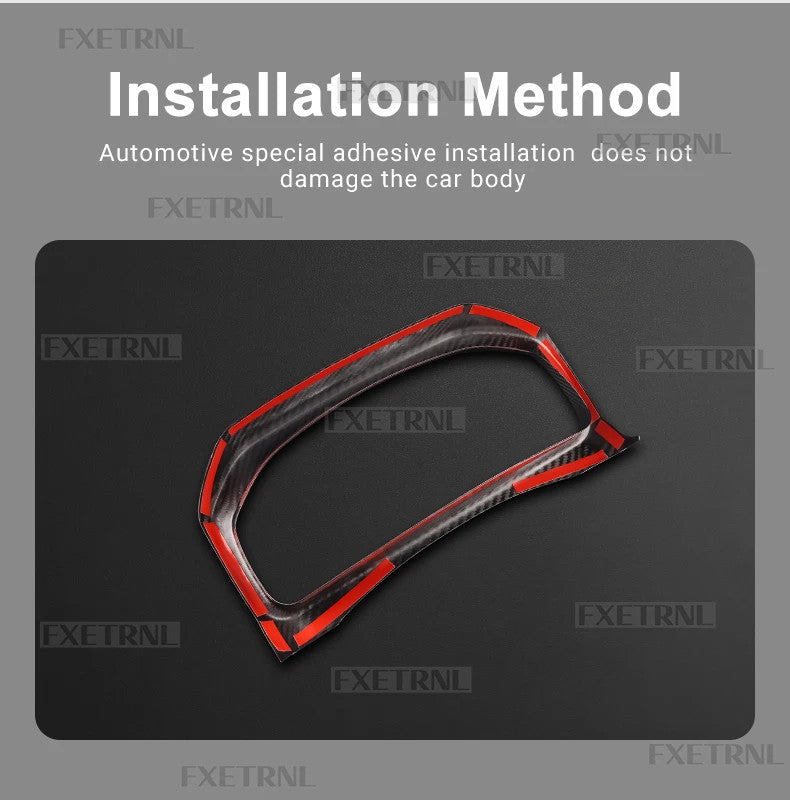 LHD Black Hard Carbon Speedometer Bezel Trim For Toyota GR Yaris 2025-2026 - detail view 14