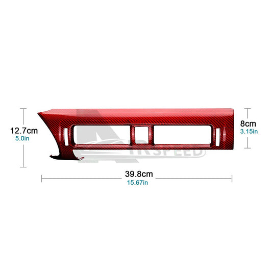 RED HARD Carbon Fiber Center Air Vent Outlet Cover For Toyota GR86 BRZ 2021-2025 - detail view
