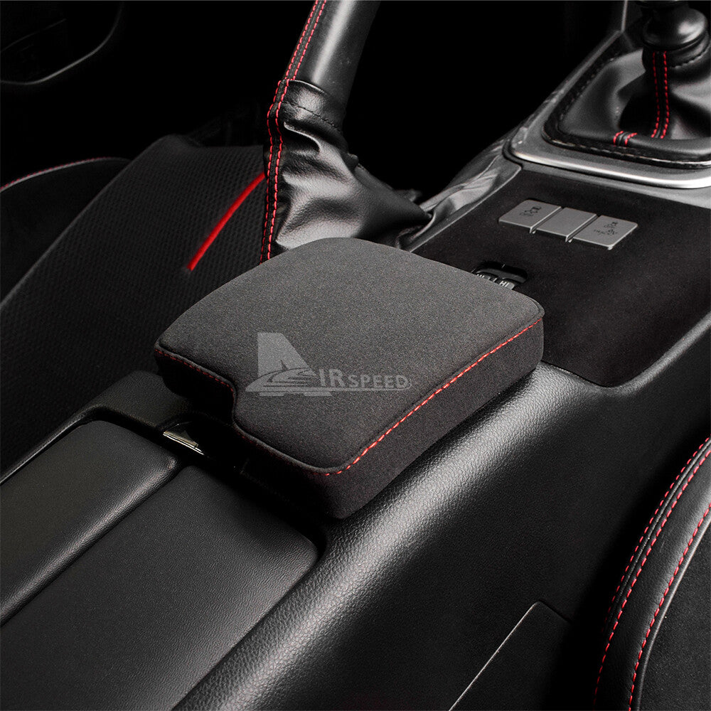For Toyota GR86 Subaru BRZ 2021-23 Center Console Armrest Pad Suede Red Thread - FREE GIFT