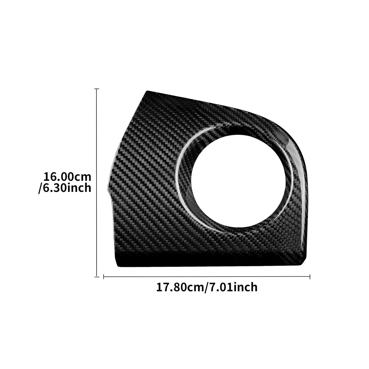 CarbonFiber Driver Side Air Outlet Cover for Fiat 500 08-23 Abarth 595 695 12-23 - detail view