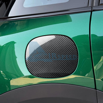Black Real Hard Carbon Fiber Fuel Cap Panel Sticker for MINI F65 (2024-2025) - detail view 5