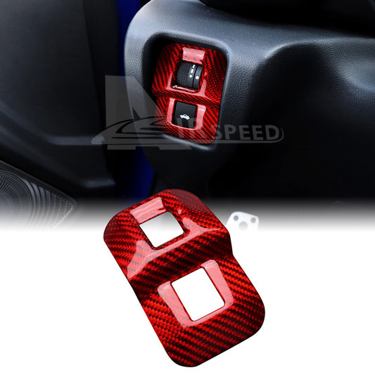 Trunk Switch Frame Cover Red Hard Carbon Fiber for Subaru BRZ Toyota GR86 22-25 - product view