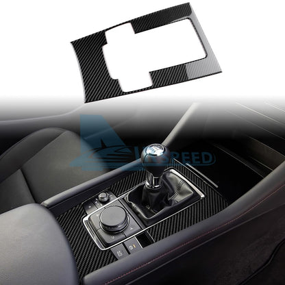 Real Carbon Fiber Manual Transmission Gear Shift Panel Sticker For Mazda 3 19-24（U.S. Stock）