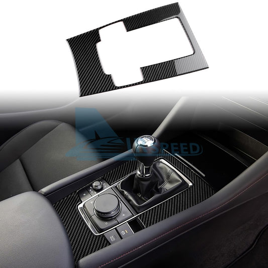 Real Carbon Fiber Manual Transmission Gear Shift Panel Sticker For Mazda 3 19-24（U.S. Stock）