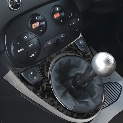 Forged Carbon Fiber Gear Shift Frame Cover for FIAT 500 08-15 Abarth 595 12-15 - detail view 7