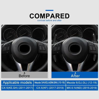 Steering Wheel Paddle Shifter Extension For Mazda 3 BM/BN 13-19 CX-5 KE/GH 11-17 - detail view 3