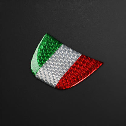 Italy Color Hard Carbon Steering Bottom Trim For Fiat 500 500C 2016-2024 - detail view 7