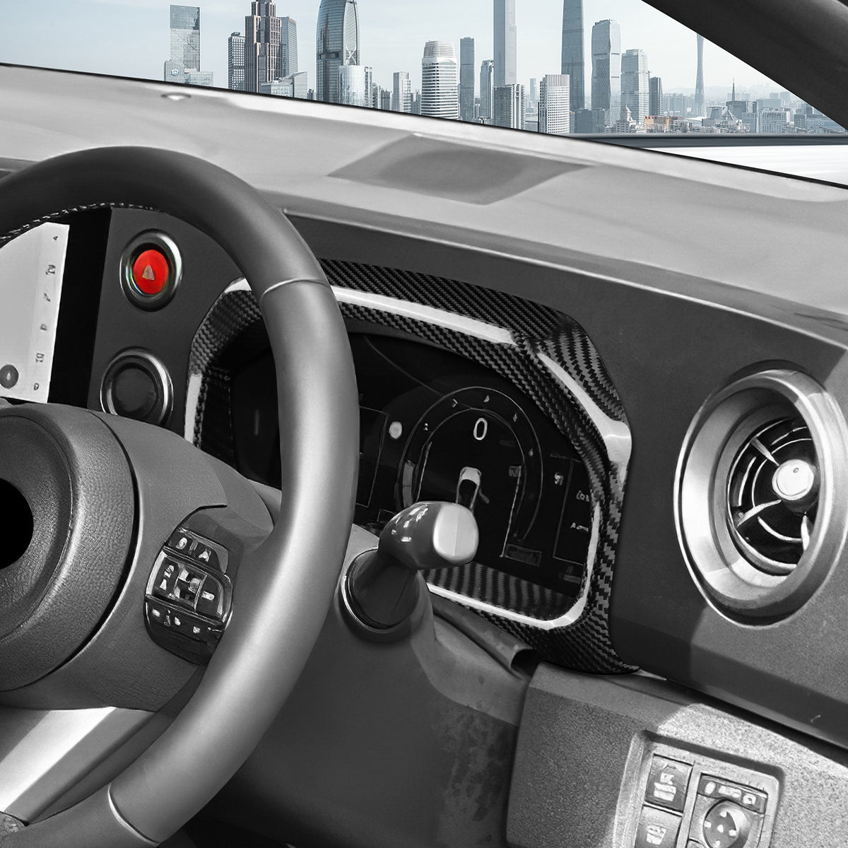 Car Speedometer Frame Cover Trim Carbon Fiber for Toyota GR Yaris 2025-2026 - detail view 8