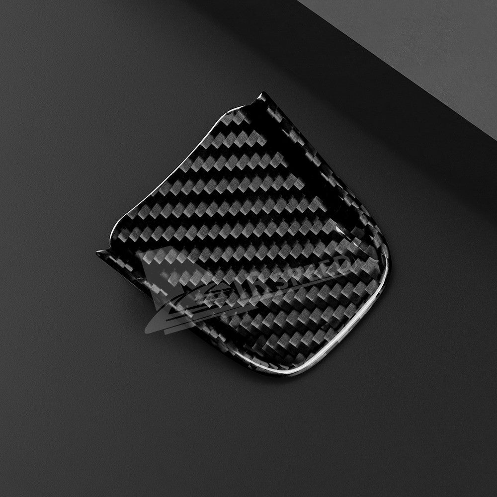 Real Hard Carbon Fiber Steering Wheel Chin Cover Sticker For Fiat 500 2020-2023 - detail view 8