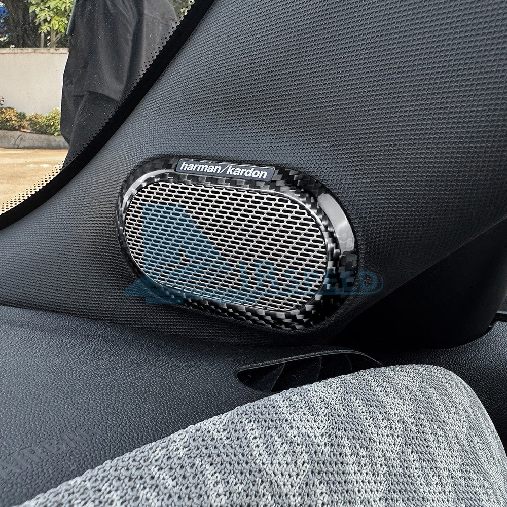 MINI F55 F56 F57 F65 F66 F67 A Pillar Speaker Cover Black Dry Carbon - detail view 5