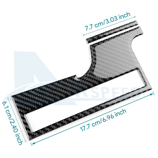 Black Car Headlight Switch Panel Sticker Carbon Fiber For Toyota Camry 2018-2024（U.S. Stock）