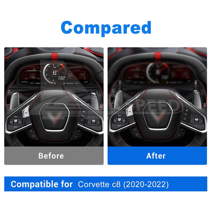 For Corvette C8 2020-2023 Carbon Fiber Steering Wheel Paddle Shifter Extension