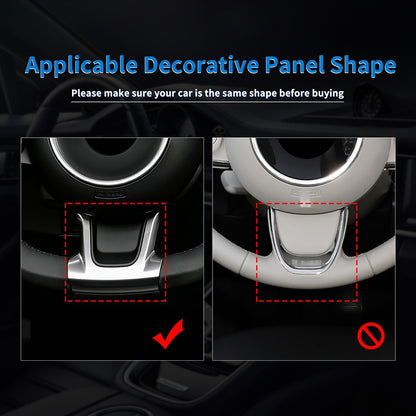 Steering Wheel Interior Chin Sticker Italy Flag For FIAT 500 Abarth 595 20-23 - detail view