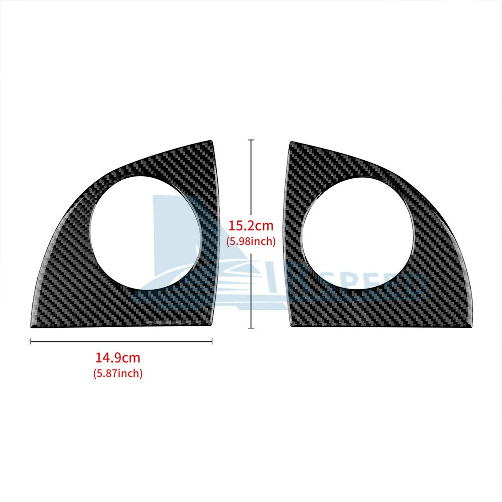 Car Center Side Air Outlet Sticker Black Carbon Fiber For Mini R50 R53 2001-2004（U.S. Stock）