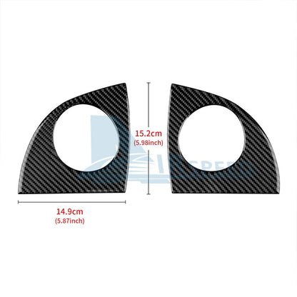Car Center Side Air Outlet Sticker Black Carbon Fiber For Mini R50 R53 2001-2004（U.S. Stock）