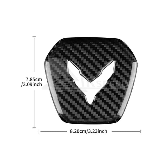 For Corvette C8 2020-23 Steering Wheel Center Cover Trim Real HARD Carbon Fiber