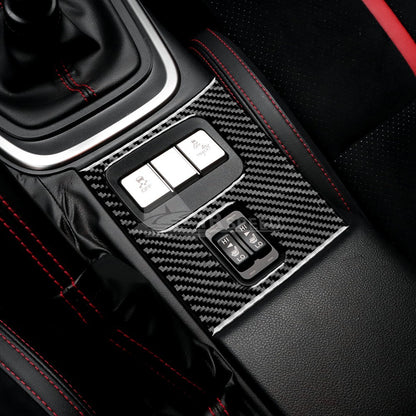 For Subaru BRZ Toyota GR86 21-26 Seat Heating Button Sticker Carbon Fiber Black（U.S. Stock）