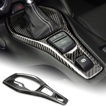 Real Carbon Fiber Gear Shift Panel Cover Sticker For Chevrolet Camaro 2016-2019