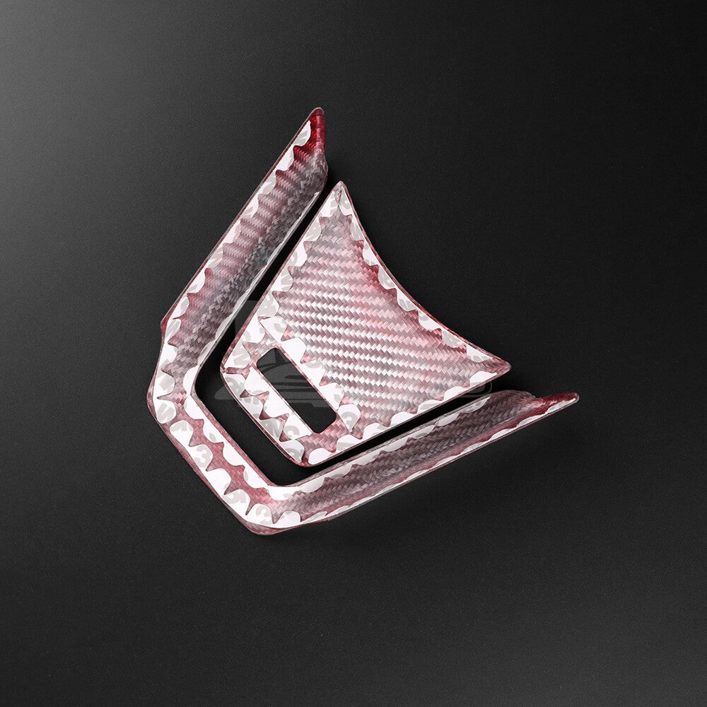 REAL HARD Carbon Fiber RED Center Steering Wheel Cover For Subaru WRX 2022-2023 - detail view 7