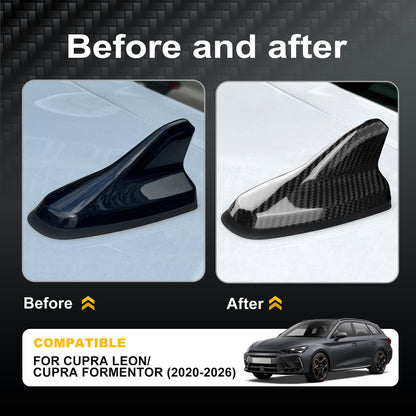 Car Antenna Cover Trim Carbon Fiber for SEAT Leon Cupra Leon Formentor 2020-2026 - detail view 3