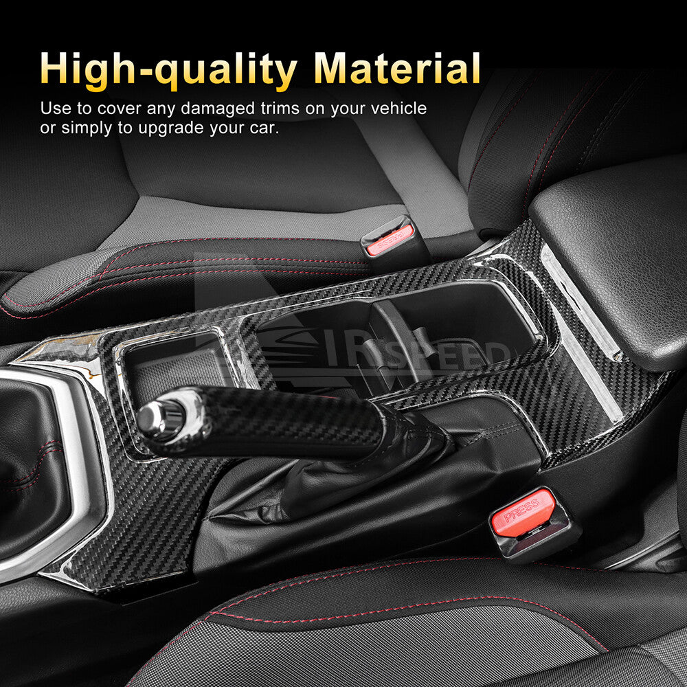 For Subaru WRX STI 2022-2023 Gear Shift Panel REAL HARD Carbon Fiber Cover BLACK - detail view 5