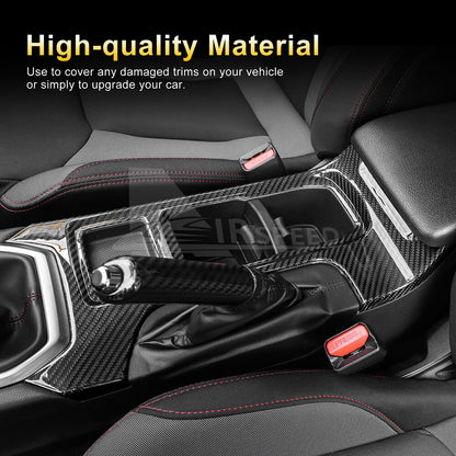 For Subaru WRX STI 2022-2023 Gear Shift Panel REAL HARD Carbon Fiber Cover BLACK - detail view 5