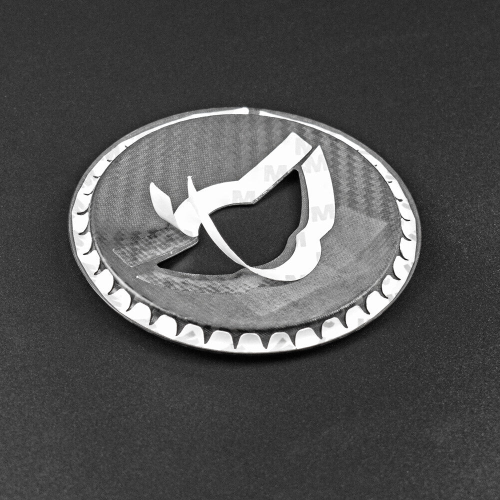 For Mini Cooper F-Series Black Hard Carbon Steering Wheel Center Cap Decal Cover - detail view 6