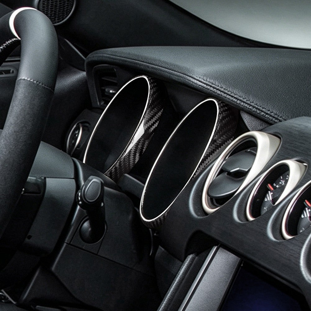 Car Center Speedometer Frame Cover Trim Carbon Fiber for Ford Mustang 2015-2023 - detail view 8