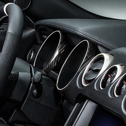 Car Center Speedometer Frame Cover Trim Carbon Fiber for Ford Mustang 2015-2023 - detail view 8
