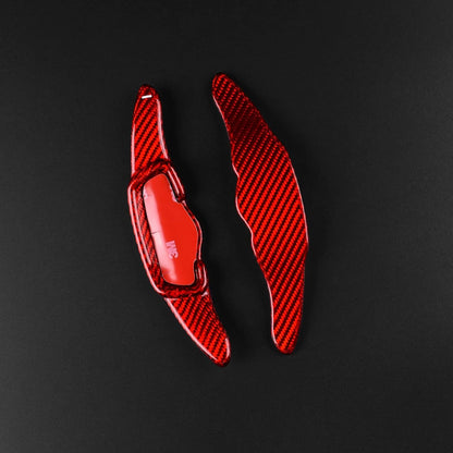 For Kia K5 2020-25 Real Carbon Fiber Red Steering Wheel Paddle Shifter Extension - detail view 4