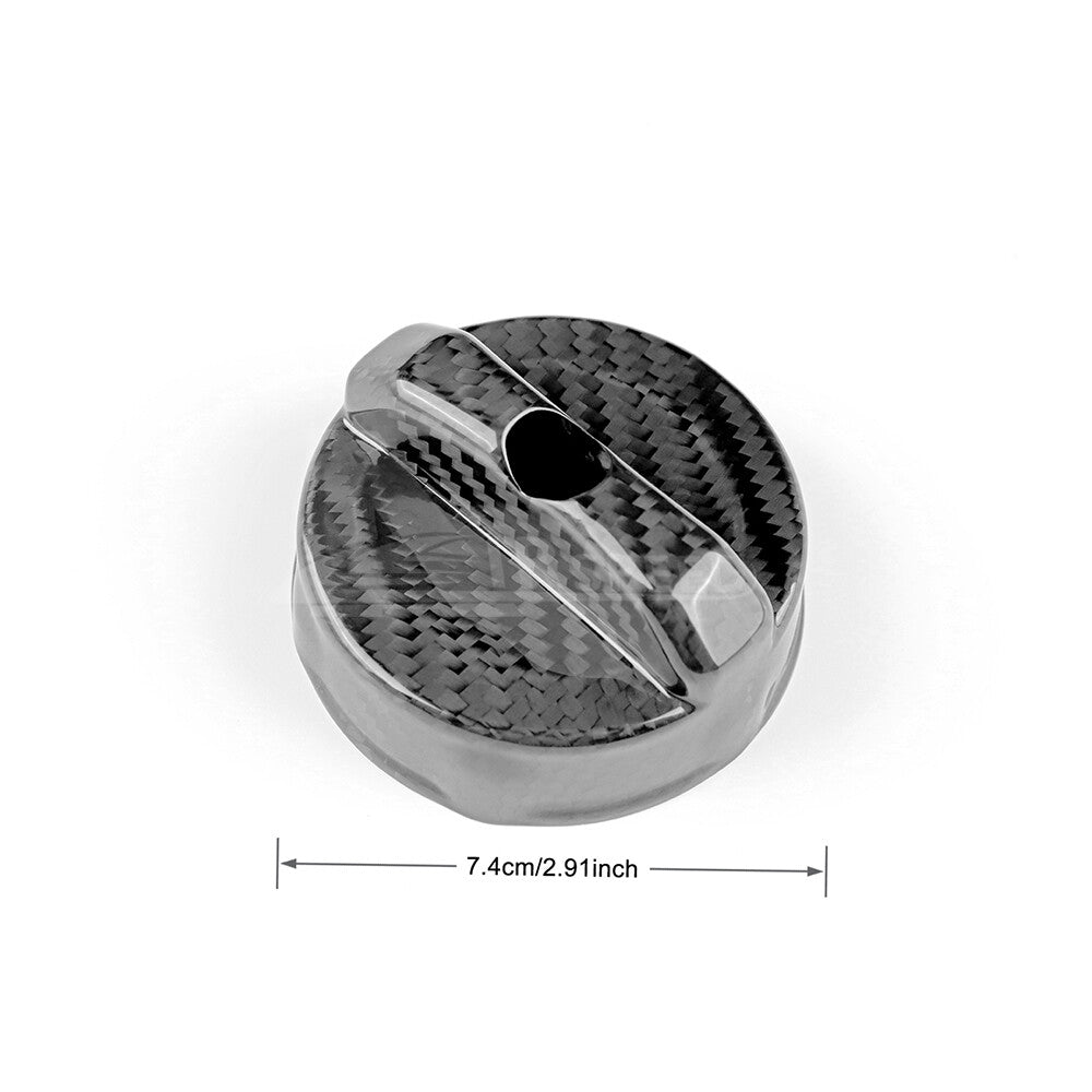 REAL Carbon Fiber Fuel Gas Tank Filler Cap Cover For Dodge Dart Durango Caliber - detail view 3