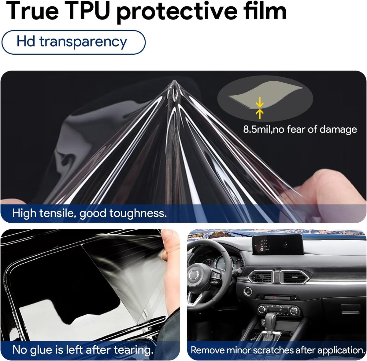 For Mazda CX-5 23-25 LHD 14PCS TPU Interior Film 2 Buttons 1 Hole - FREE GIFT