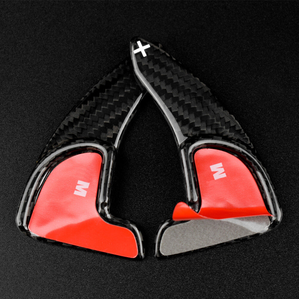 Carbon Fiber Steering Wheel Paddle Shifter Cover For Challenger Charger Durango