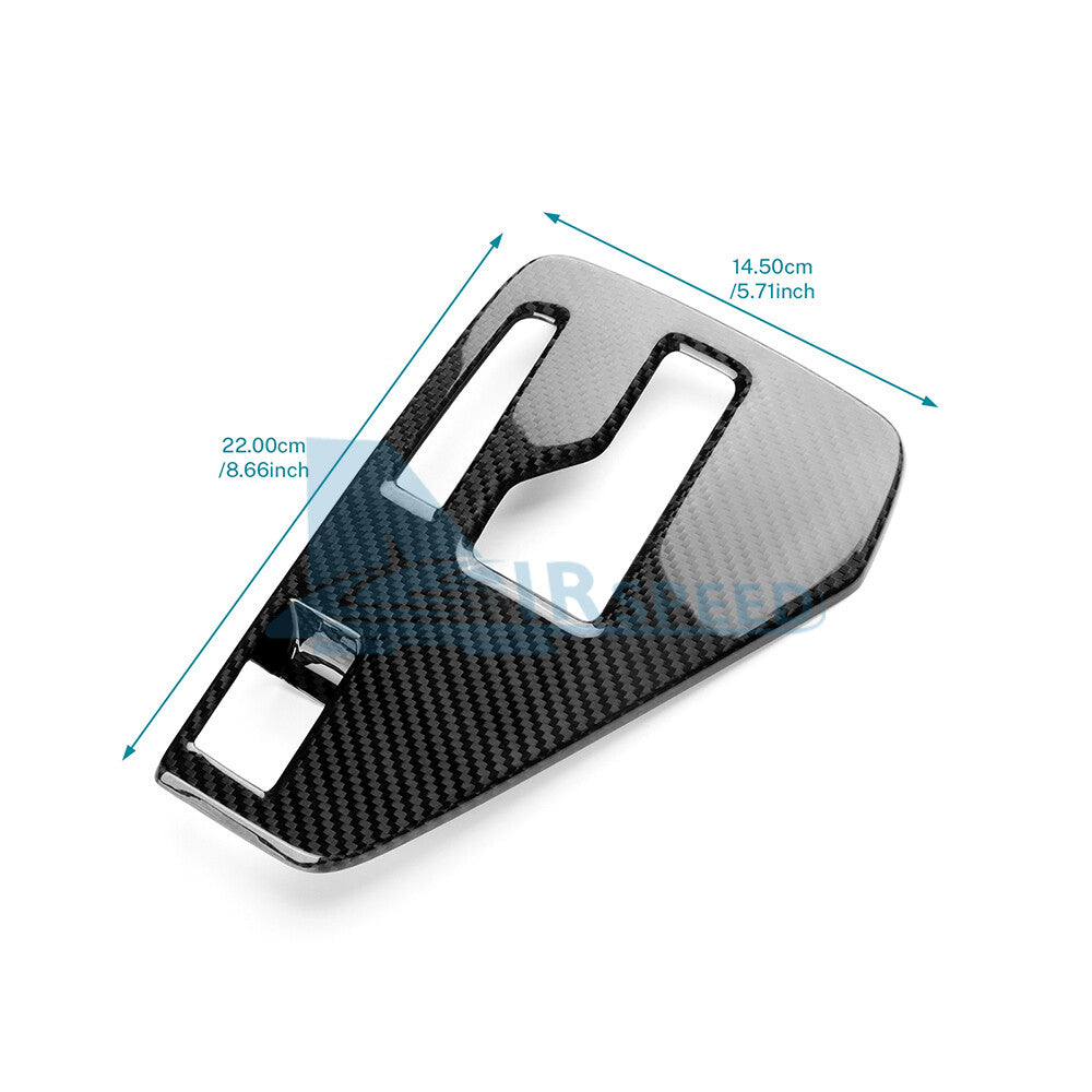 For Subaru Crosstrek 2024-25 BlACK REAL HARD Carbon Fiber Gear Shift Panel Cover - detail view 7
