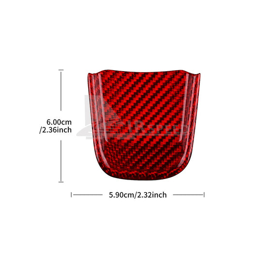 Real Hard Carbon Fibre Steering Wheel Chin Cover Trim For Fiat 500 2020-2023 - detail view