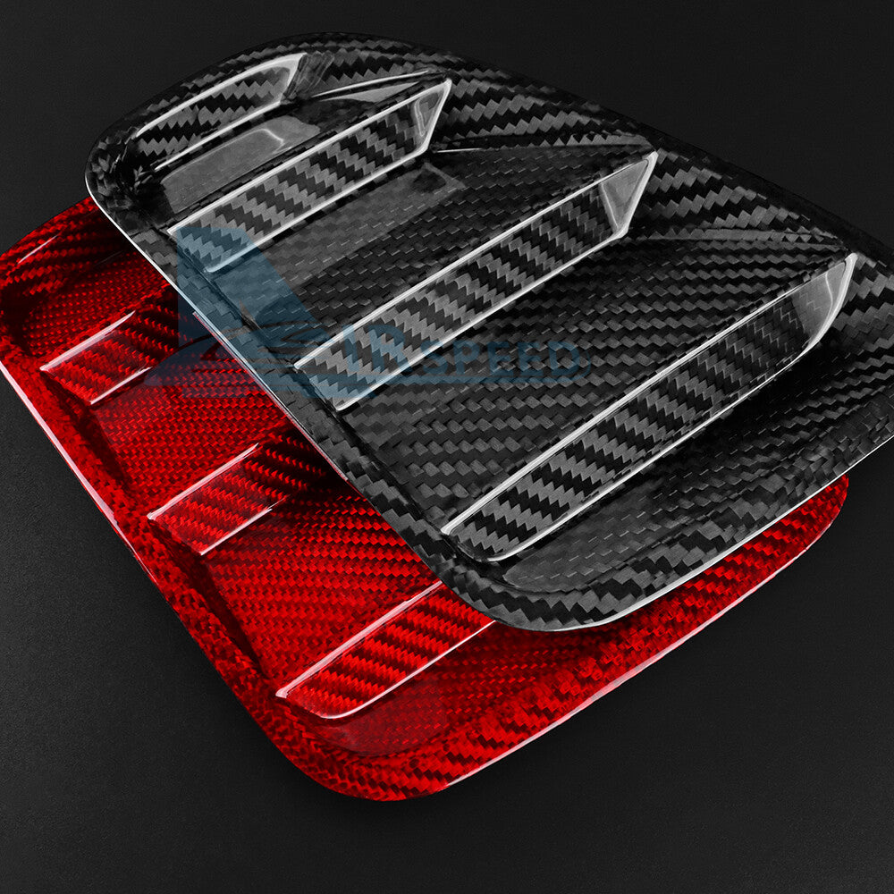 Red Real Hard Carbon Fiber Rear Tail Light Cover For Fiat 500 Abarth 595 2017-23 - detail view 8