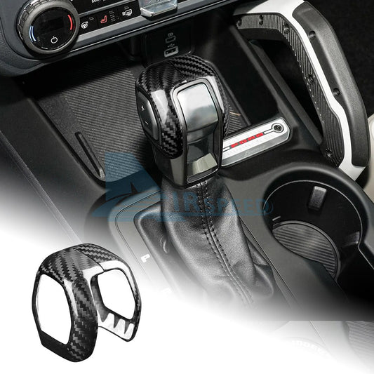 Black HARD Carbon Fiber Car Gear Shift Head Cover Trim for Ford Bronco 2021-2026 - product view