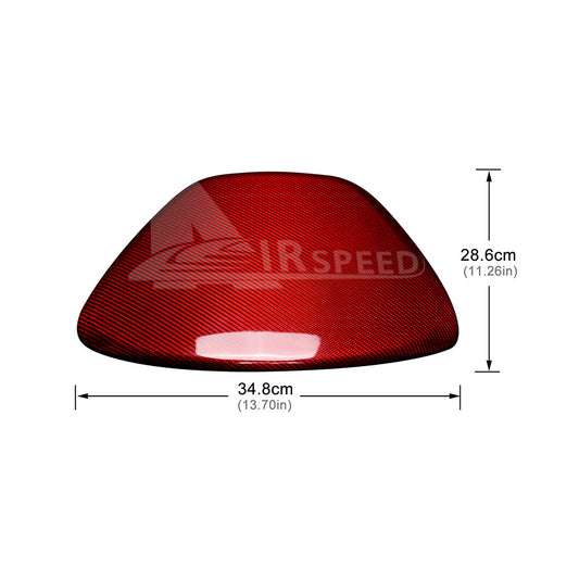 Red Dashboard Speedometer Cover REAL HEDA Carbon Fiber For Subaru BRZ GR86 21-23 - detail view