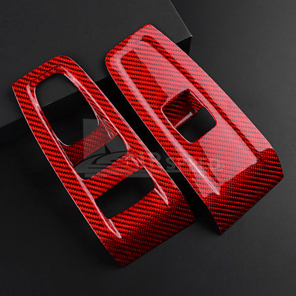 Red Window Control Button Cover HARD Carbon Fiber For Subaru BRZ GR86 2021-2023 - detail view 7