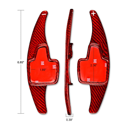 Red Steering Wheel Paddle Shifter Extension For Ford Focus ? 15-20 Escape 17-20 - detail view