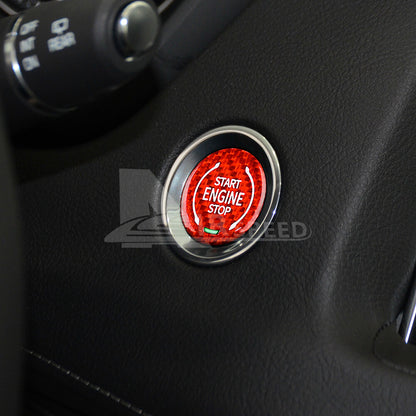 Red Hard Carbon Start Stop Trim For Corvette C8 Cadillac 097 20-21