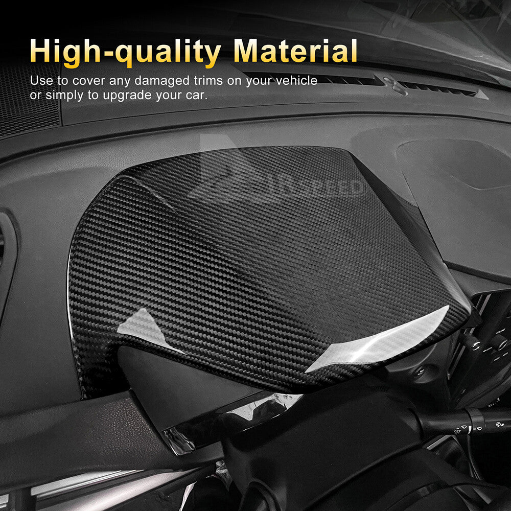 For Subaru Crosstrek 2023-2024 REAL HARD Carbon Fiber Speedometer Cluster Cover - detail view 4