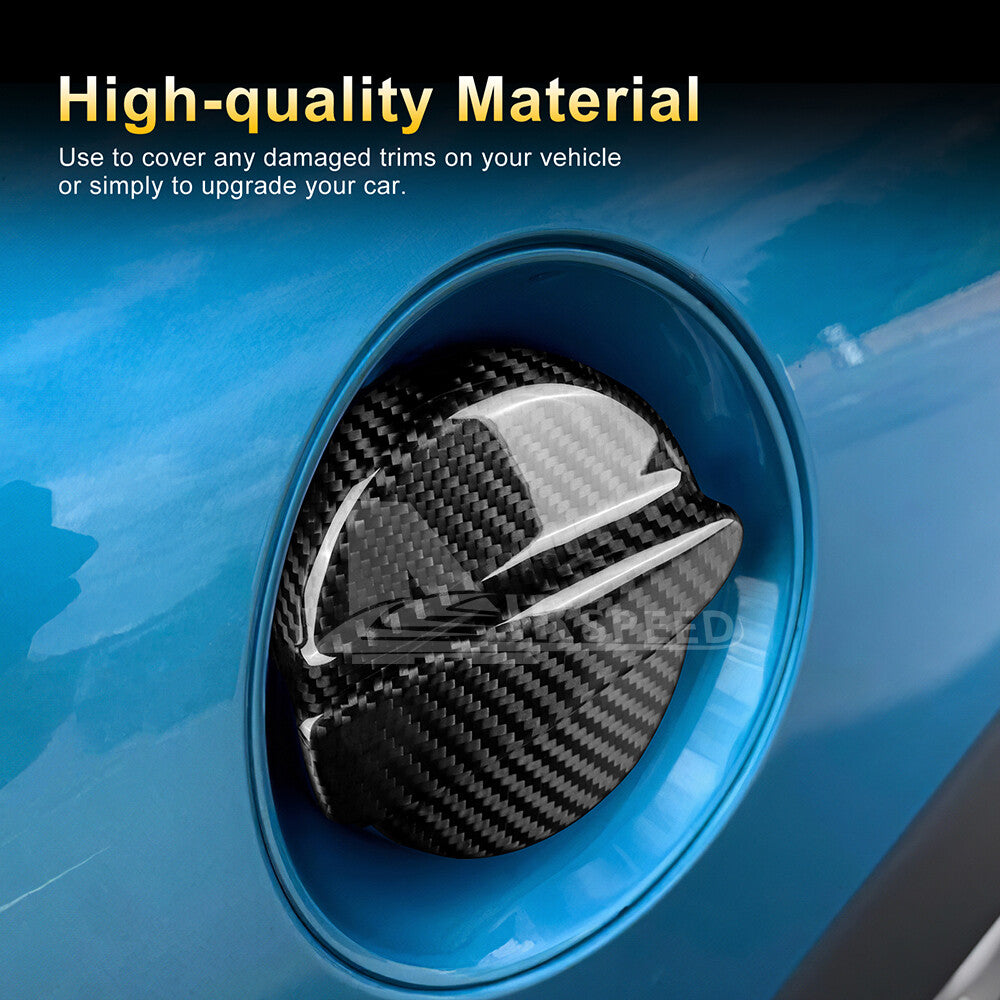 Fuel Gas Tank Cap Cover Black REAL HARD Carbon Fiber For Mini R50 R53 2001-2006 - detail view 4