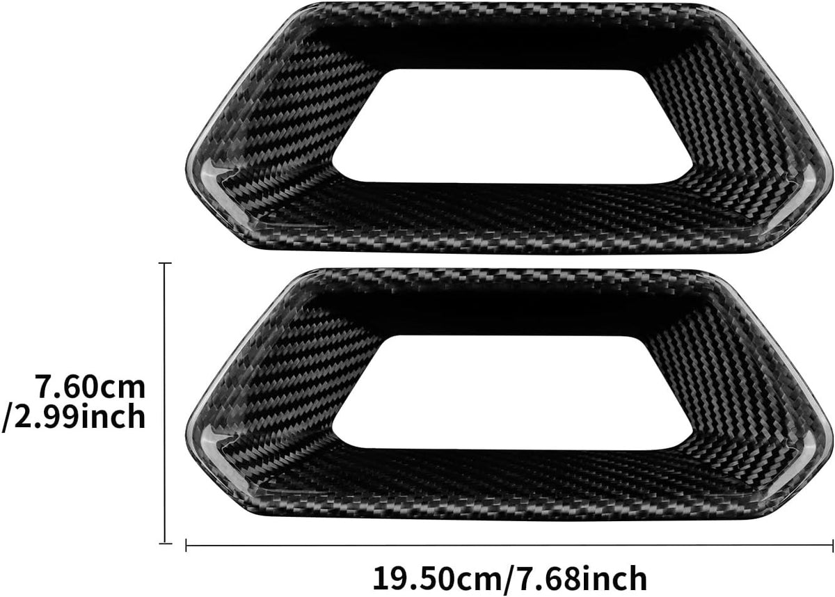 For Cupra Leon Born Ateca 21-25 Car Front Seat Cover Black Hard Carbon Fiber - detail view