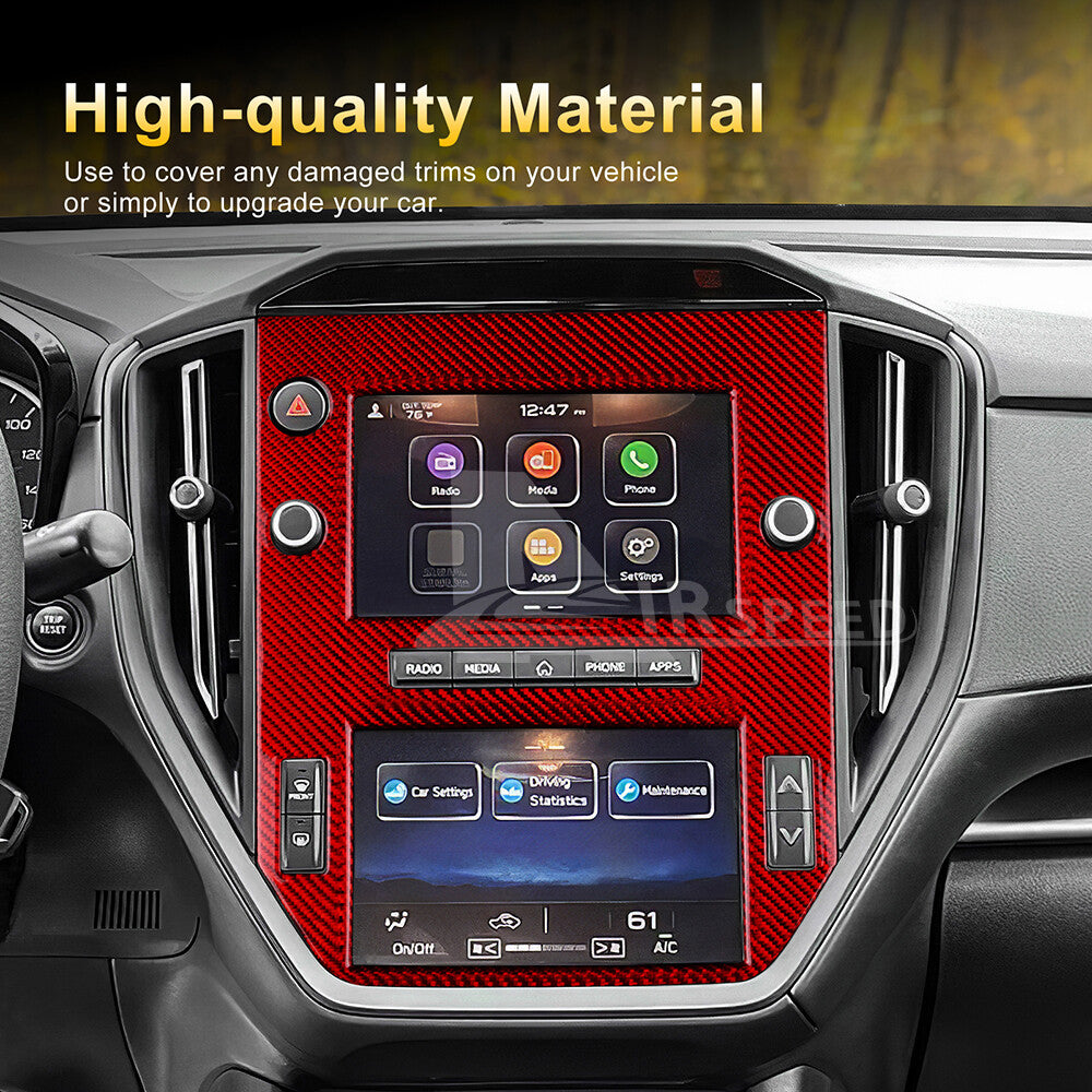 For Subaru WRX STI 22-23 Center Console Navigation Screen REAL HARD Carbon Fiber - detail view 4
