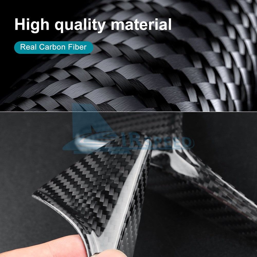 For Tesla Model 3 Y 17-24 Fender Camera Panel Cover BLACK REAL HARD Carbon Fiber - detail view 7
