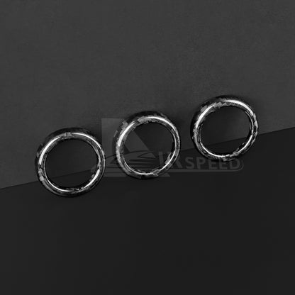Carbon Fiber Warning Light Button Cover for FIAT 500 2008-2023 Abarth 595 12-23 - detail view 9