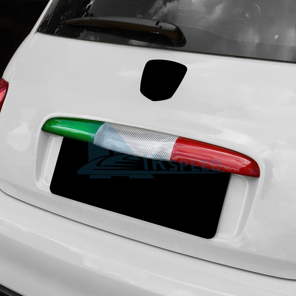 For Abarth 595 595C 2012-2024 695 2010-24 Trunk Switch Strip Cover Carbon Fiber - detail view 7